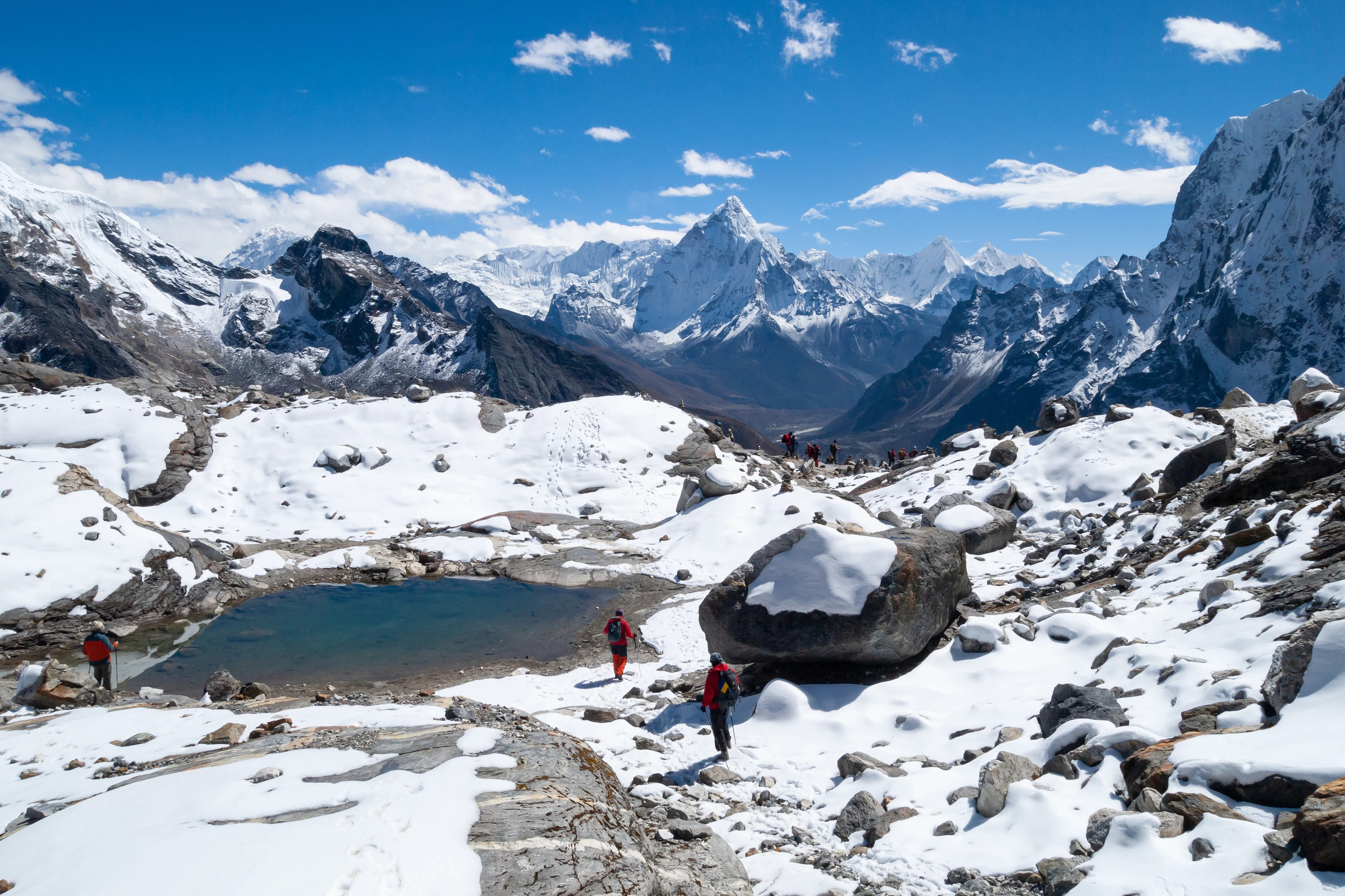 Snow-covered mountain panorama